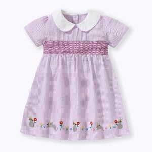 Girls Lilac Smocked Dress